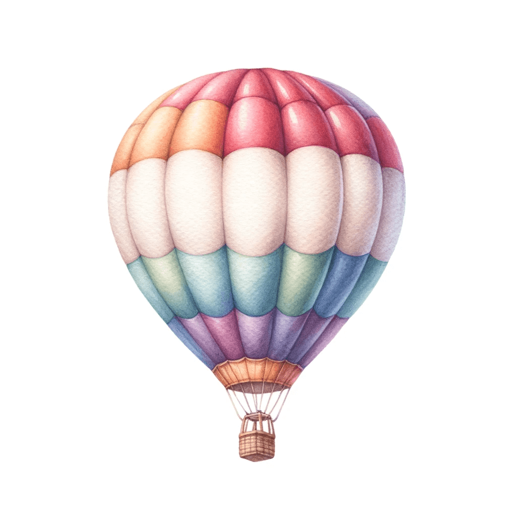 40+ Watercolor Style Hot Air Balloon Illustrations &amp; Prints